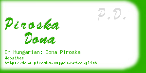 piroska dona business card